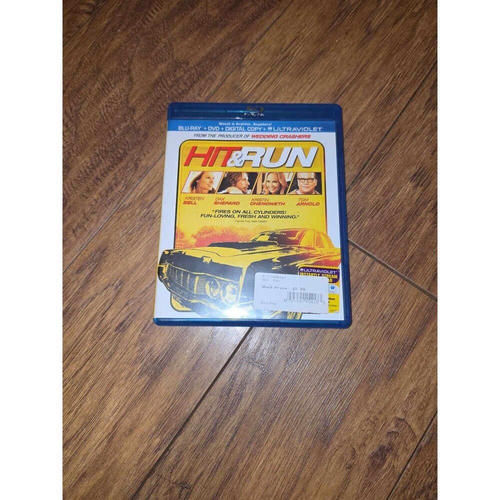 Hit & Run Blu-ray + DVD + Digital Copy Combo Pack Kristen Bell Dax Shepard